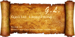 Gyollai Leopoldina névjegykártya